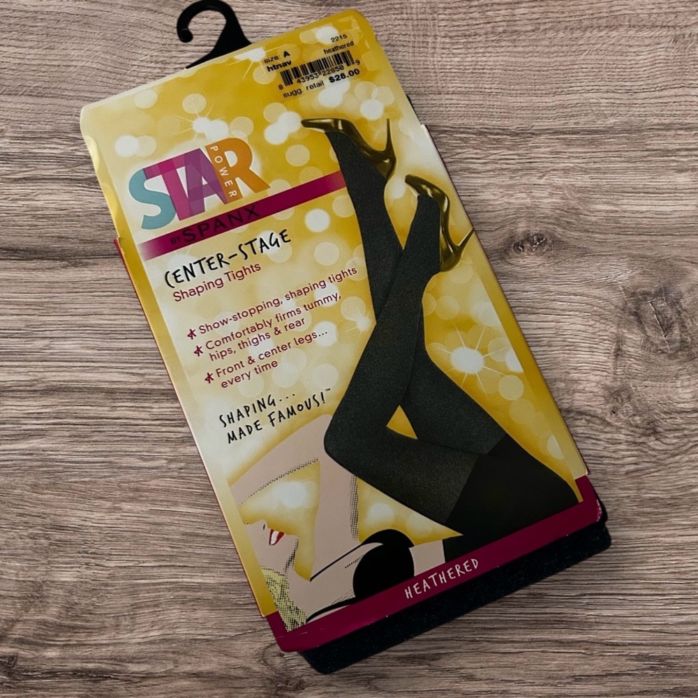 Spanx New Star Power Center Stage Heather Gray Shaping Tights Size A New in Box